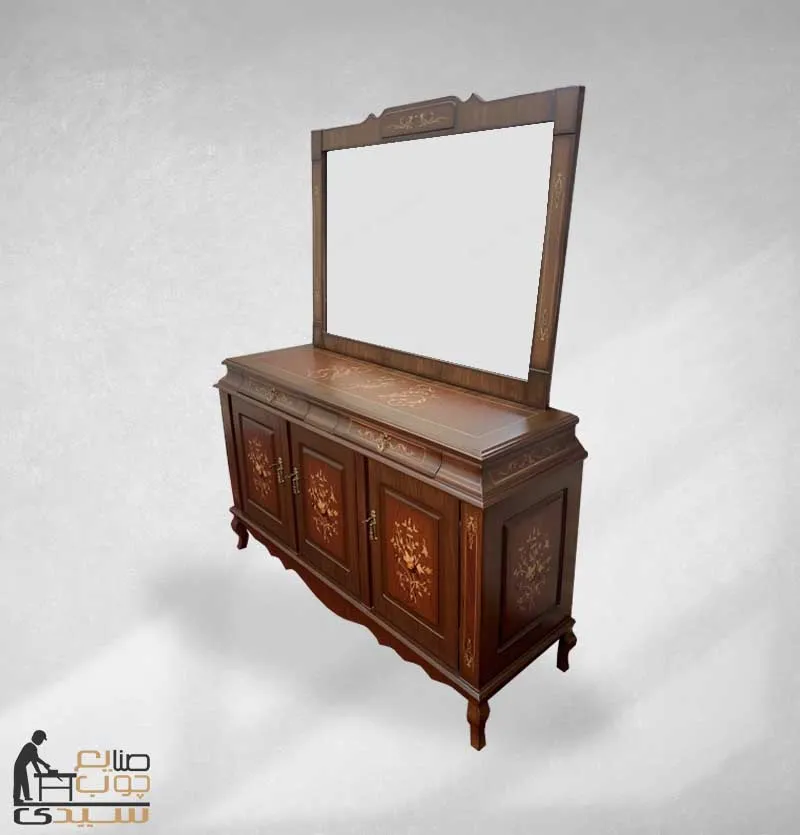 آینه کنسول سه درب معرق