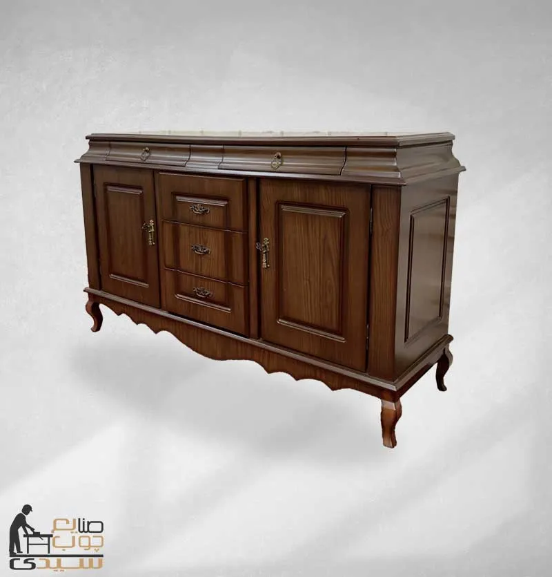 آینه کنسول دو درب روکشی